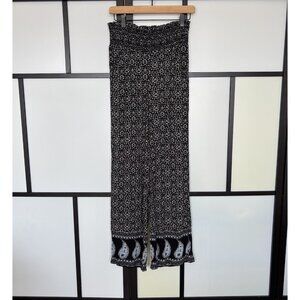 American Eagle Women's Size Small Blue Paisley Flowy Boho Pants Festival Hippie